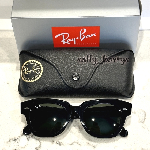 RayBan (Store Display) State Street Black RB2186 - Picture 3 of 17